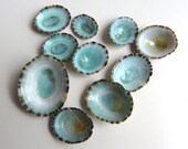 Turquoise Shells 15 pcs - Beach Decor - Limpet Shells