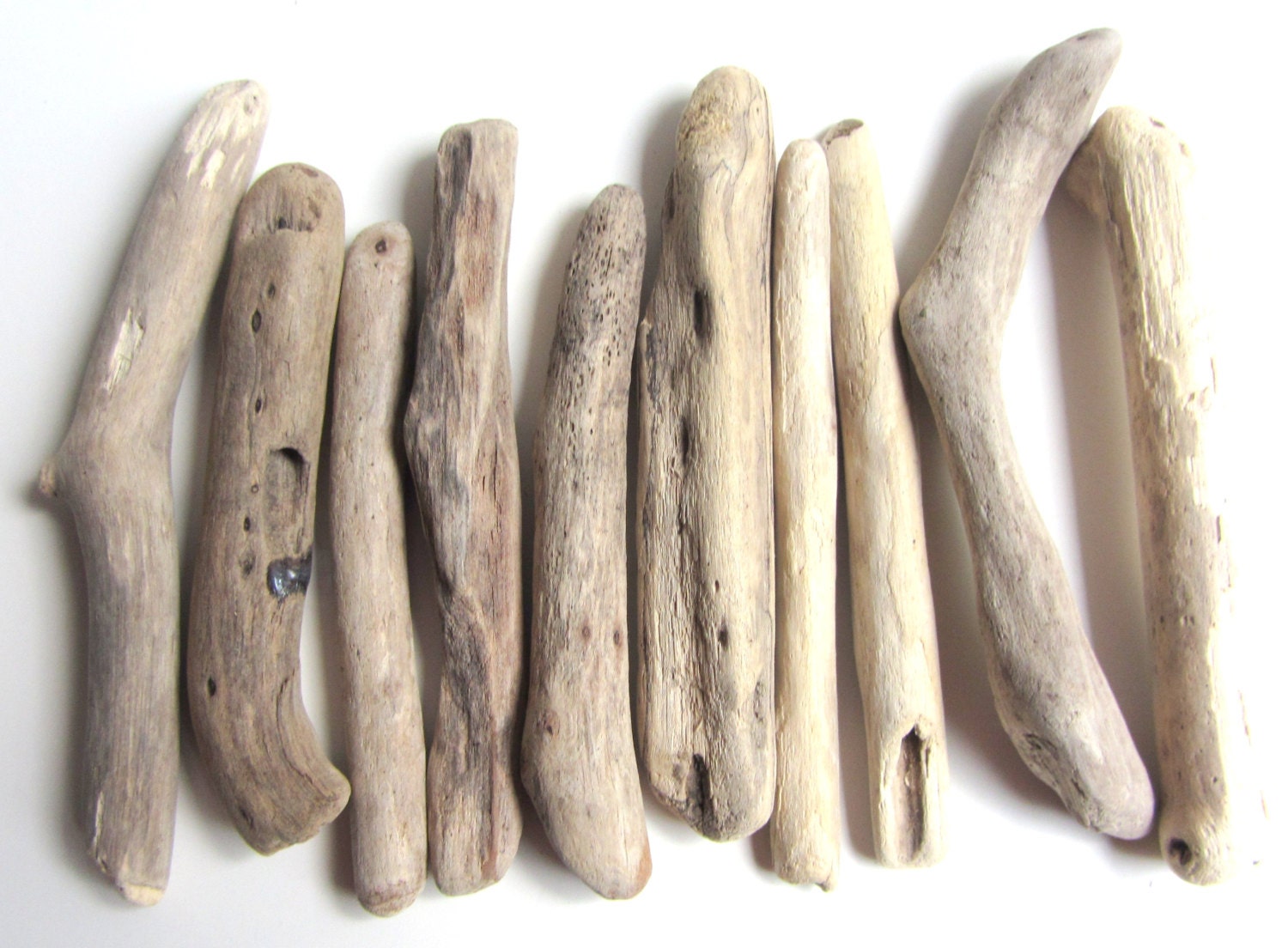 Beach Decor - Driftwood Pieces - 10 pieces - 4"-5"