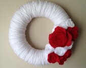 Yarn Wreath Handmade Felt Decoration- 12 inch