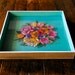 12X12" Floral Bouquet Glitter Serving Tray