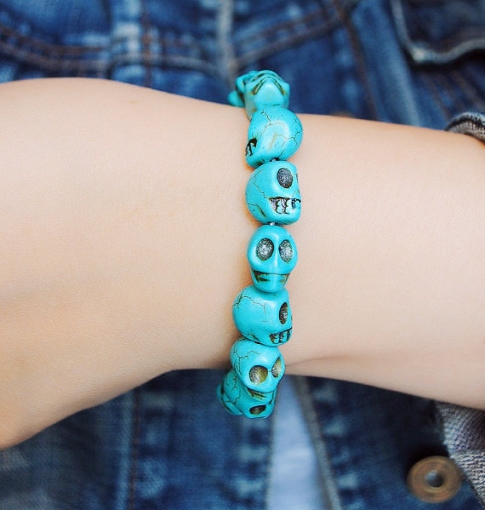 Turquoise Skull Bracelet