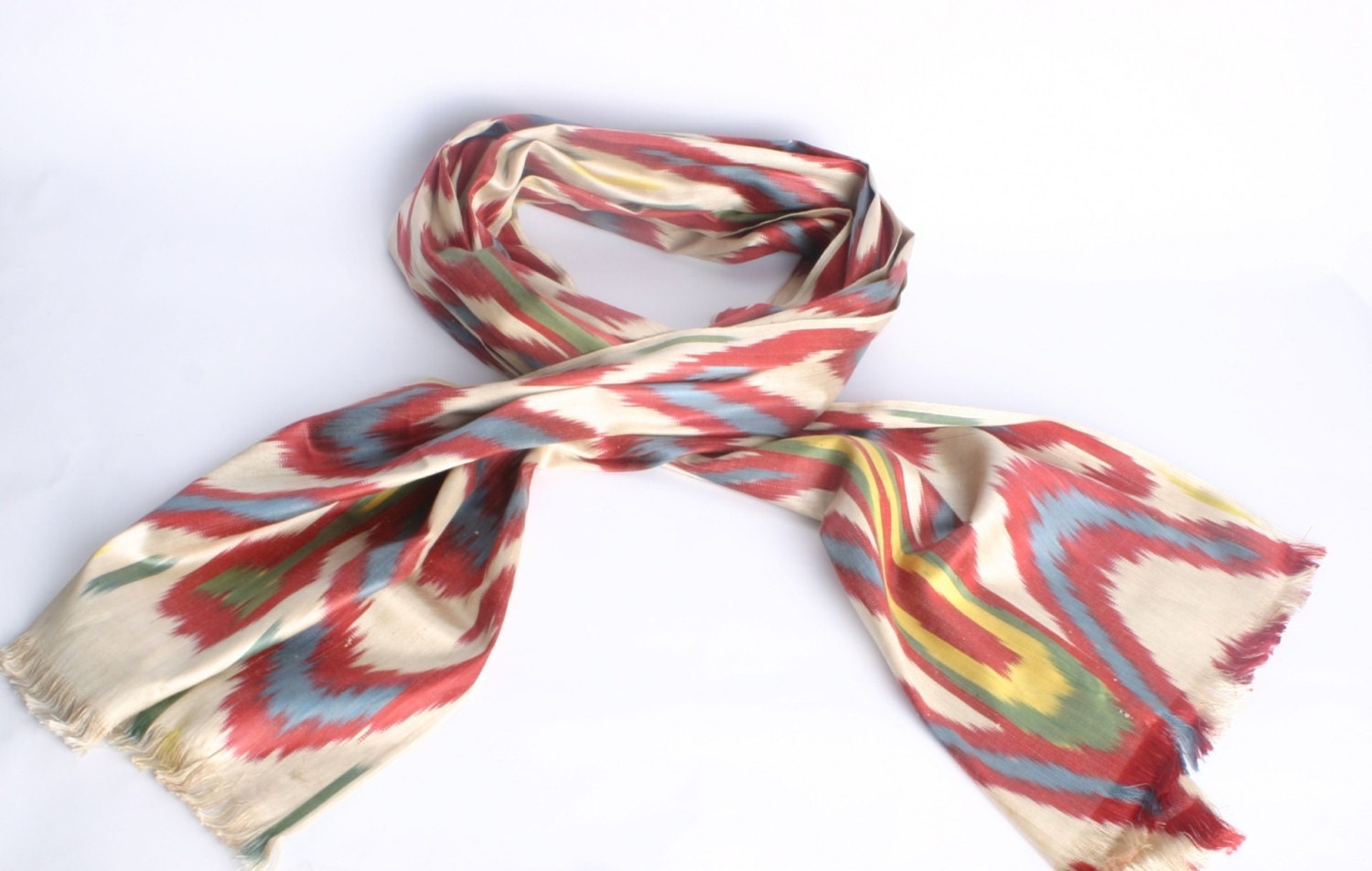 FAST SHIPMENT with FEDEX  (1-3 Days), Silk Ikat modern Scarf, Handwoven ikat silk Scarf,ikat  shawl, decorative  ikat scarf