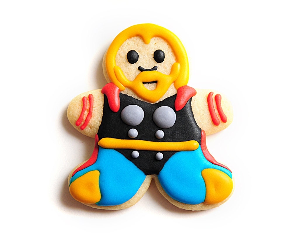 Thor Superhero Sugar Cookies