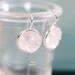 Sea Glass & Silver Mosaic Earrings - White