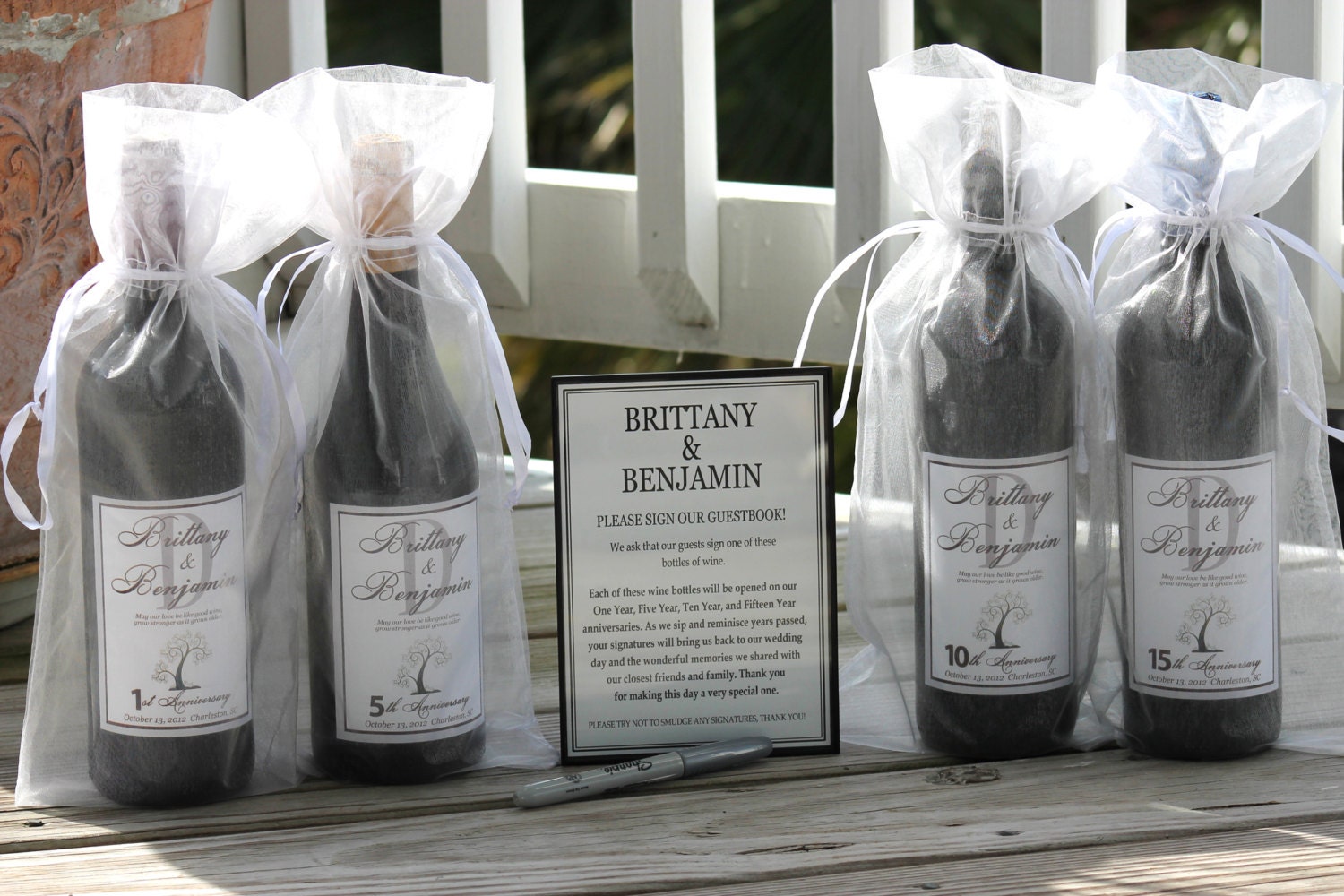 Wine Bottle Wedding Guest Book Kit Gift Boxed, Custom labels, wine labels, wedding Wine label guest book, Guestbook Wine Kit