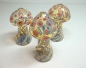 Glass Pipe, MUSHROOM PIPE, Hitter, Double Amber Purple with Blue Caramel Hand Blown Glass Mushroom Color Changing Glass Pipe, Cgge Team