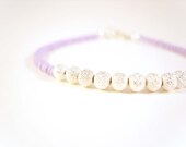 Lilac Layering Bracelet, Sparkly bead bracelet, Silver Beaded Bracelet, Purple Jewelry UK