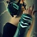 The Water Demon LIGHT UP mask, gauntlets, and shin guards rave costume set.