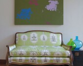 Vintage Settee with Thibaut Oriental Toile New Upholstery