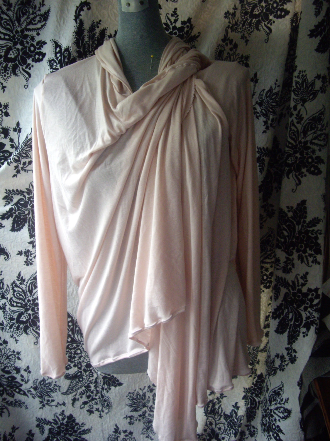 TMD: soft pink asymmetrical cardigan,hooded sleeveless vest or with sleeves high fashion, urban edgy sm m l xl xxl