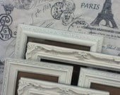 Shabby Chic PICTURE FRAMES  - Any Color -  Wedding Nursery Housewarming - Glass and Backing - Tabletop and Wall Hanging