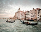 Venice Italy Art Print - "Gondolas in the Grand Canal" - 11x14 Fine Art Photo Photograph