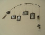 Fishing Pole Picture Frame - Metal Brown - 4 Frames