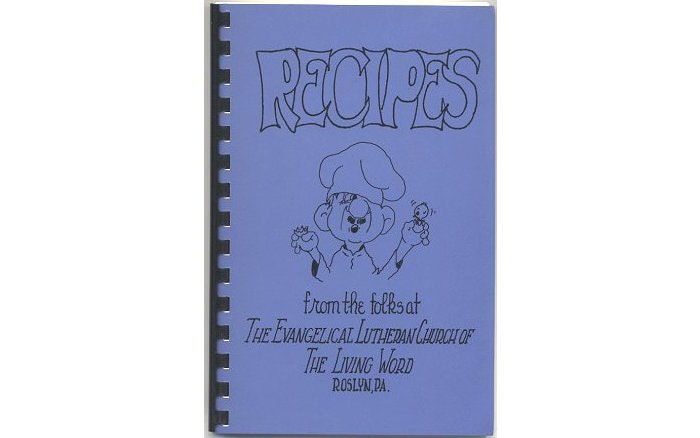 Cookbook Roslyn Pennsylvania Church Community 1993 Recipe Book