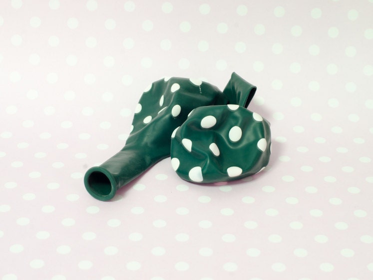 Forest Green Polka Dot Balloon