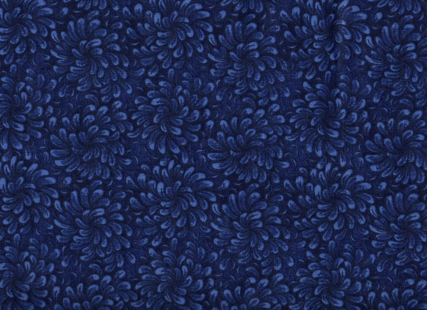 Petal Fabric, Floral Fabric, Navy Fabric, Navy Blue Fabric, Floral Blue Fabric, 1 yard Fabric