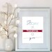 Valentine Gift - Couple's Art Print 8 x 10 - Everyday I'm Thankful for You - Just Married Wedding Gift