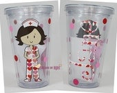 Personalized Doctor or Nurse Tumbler - Dental Hygienist, RN - Travel Cup - Nurse's Week - Choose Your Style and Colors - Great Gift