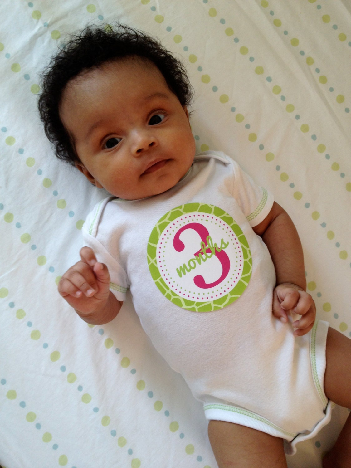 Monthly Onesie Stickers...Bright Animal Prints...Favorite Baby Shower Gift for New Moms and Baby Girls...Month Stickers