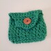 Final Sale Coin Purse in Emerald Organic Cotton, Spring Fashion