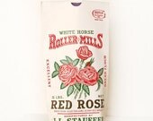 20% OFF VINTAGE SALE Vintage Red Rose Flour Bag, 5lb, New Old Stock