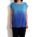 SALE // Ombre Silk Shirt.  Blue on Blue // ready to ship