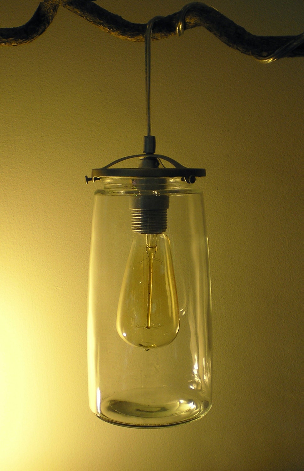 The Tesla II Glass Jar Industrial Pendant Lamp