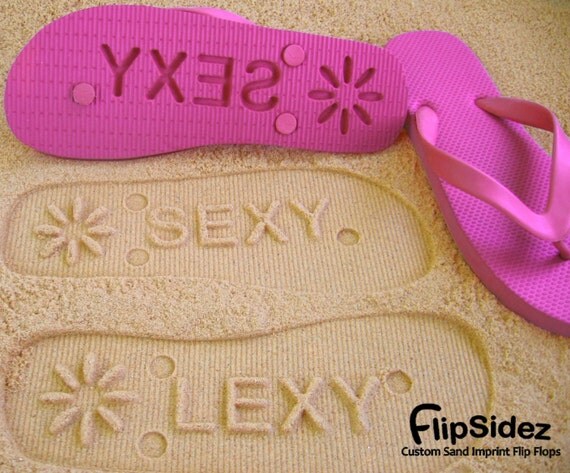 Custom Sand Imprint Flip Flops. Personalize With Your Design. No Minimum Order Quantity.