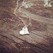 Graduation Gift - Sterling Silver Petite Heart Initial Necklace  - All Sterling Silver - Personalized Gift, Everyday Jewelry