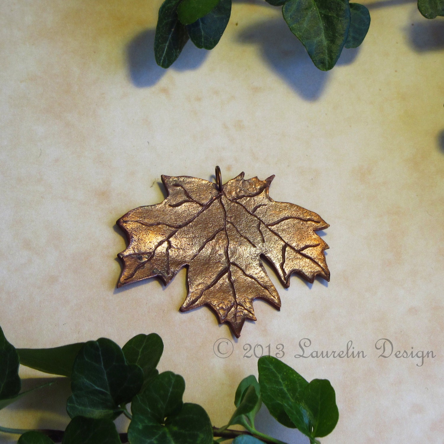 Copper Maple Leaf Pendant