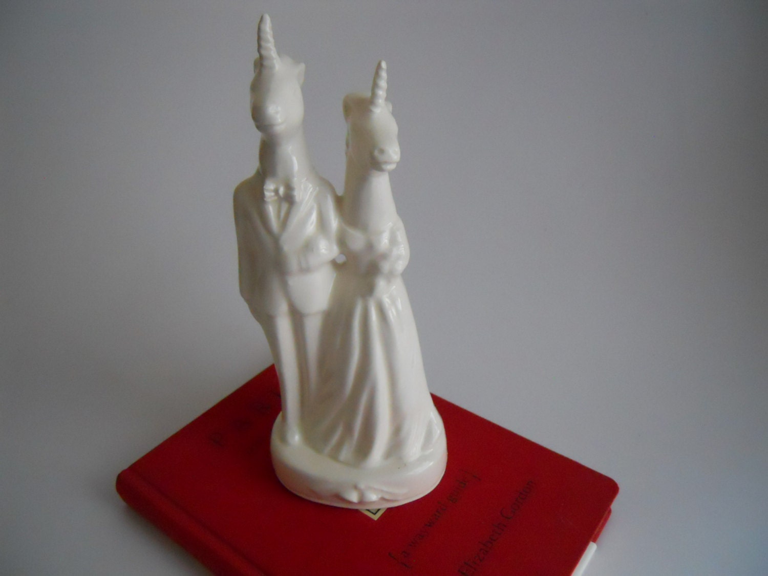 Unicorn Couple Wedding Cake Topper
