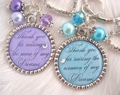MOTHER of the GROOM Gift Thank you for raising the Man of my Dreams Woman of my Dreams Purple Turquoise wedding necklace Jewelry BRIDE