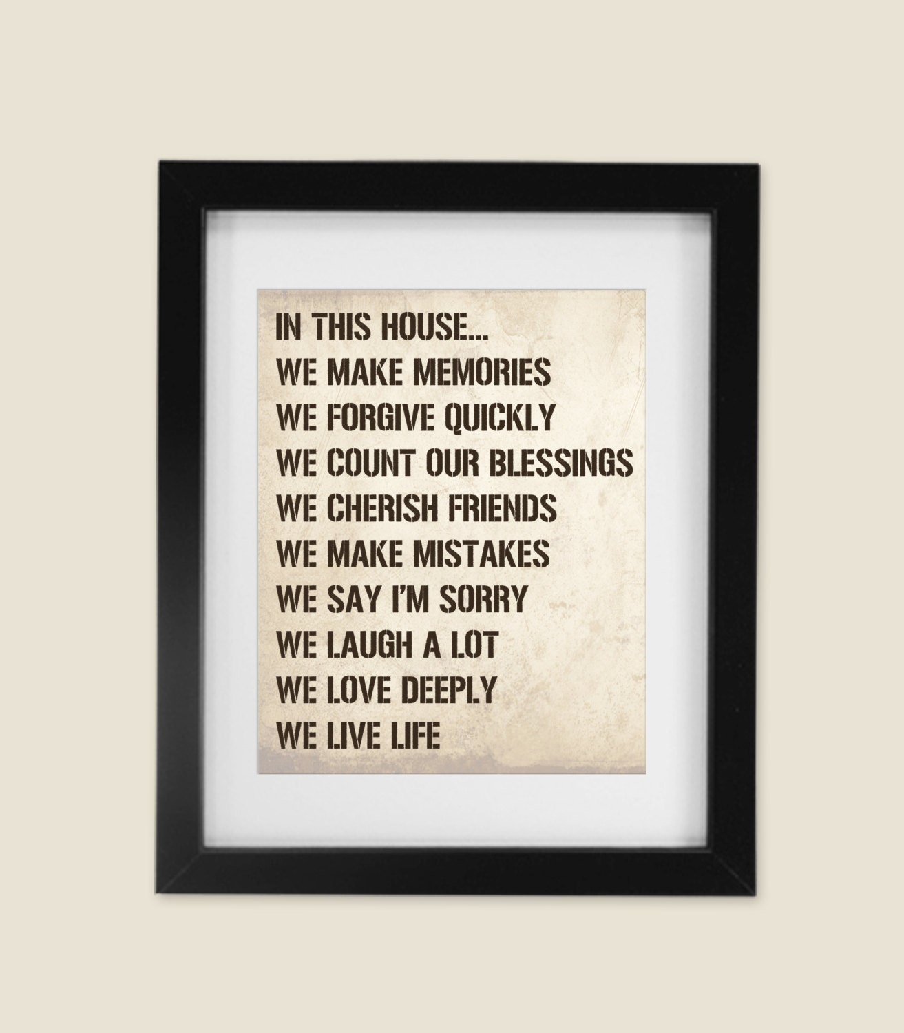 House Rules - Printable Home Decor Artwork - High Resolution JPG PIY