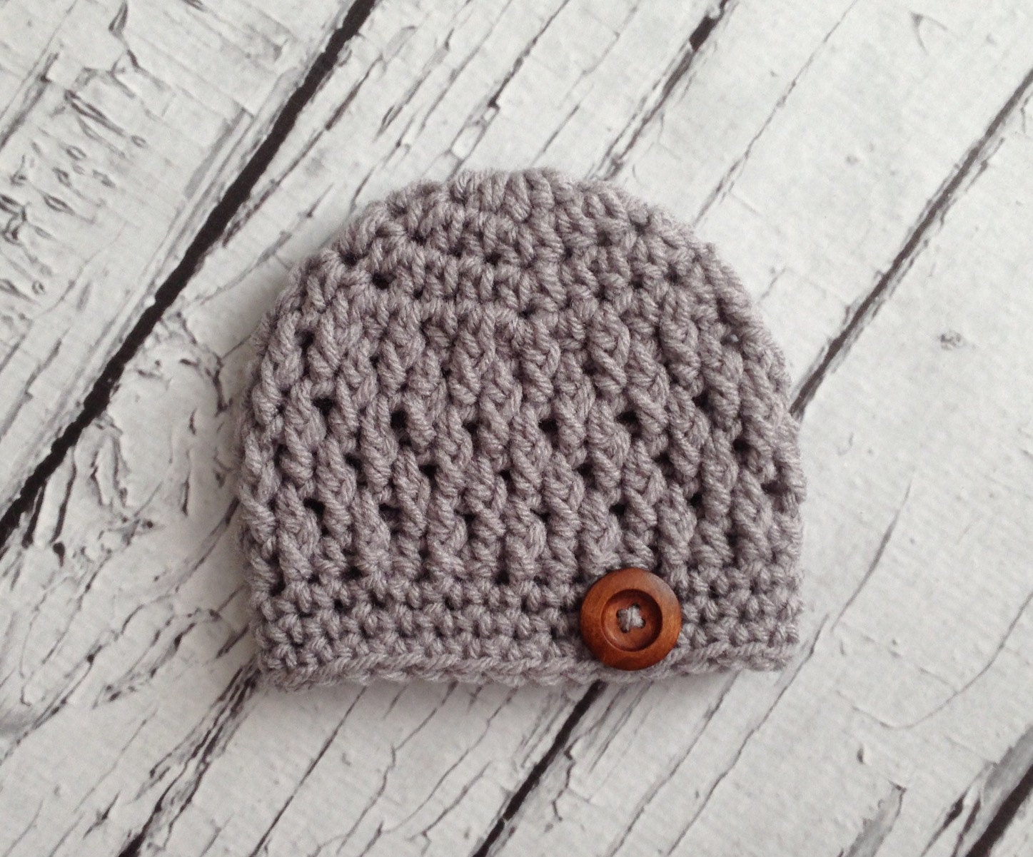 Crochet baby boy beanie hat,  grey crochet hat, newborn photography prop, infant baby beanie in grey