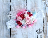 Bon Bon Framboise Headband by London Raquel Rosette Headband Persnickety Matilda Jane