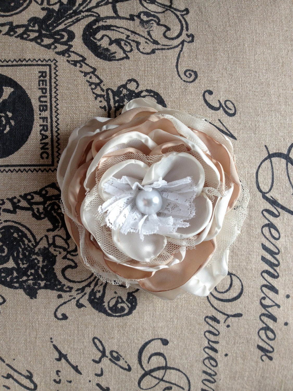 Shabby Chic Lace Ruffle Clip by London Raquel Matches Persnickety Matilda Jane