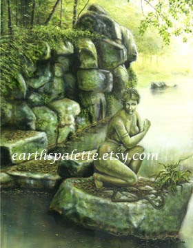 Landscape  8x10 print from original oil painting fantasy mythology paintings home & garden wall art earthspalette
