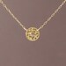 Gold Small Filagree Disc Necklace also in Silver