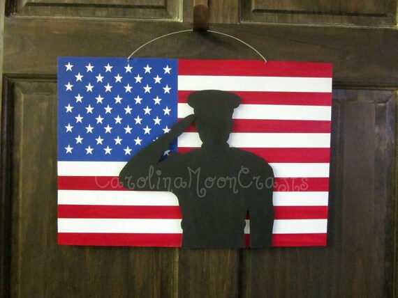 Patriotic Door Hanger - Support our Troops - USA - Welcome Home Wreath, 4th of July Wreath