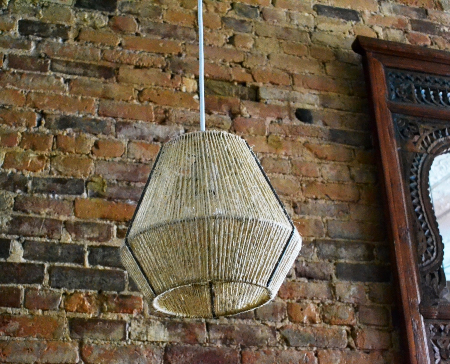 Woven Sisal Hanging Pendant Light