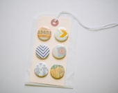 Scrapbooking 2013 set of six badges/ flair buttons