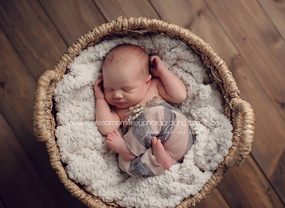 Newborn Photo Prop: Newborn Upcycled Set - Newborn Romper, Pants, Tieback, Headband, Vintage Inspired Boy & Girl Photography Props