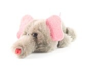 Vintage Tiny Elephant Stuffed Animal Cute Pocket Pet Beanie Toy Kawaii Kitsch