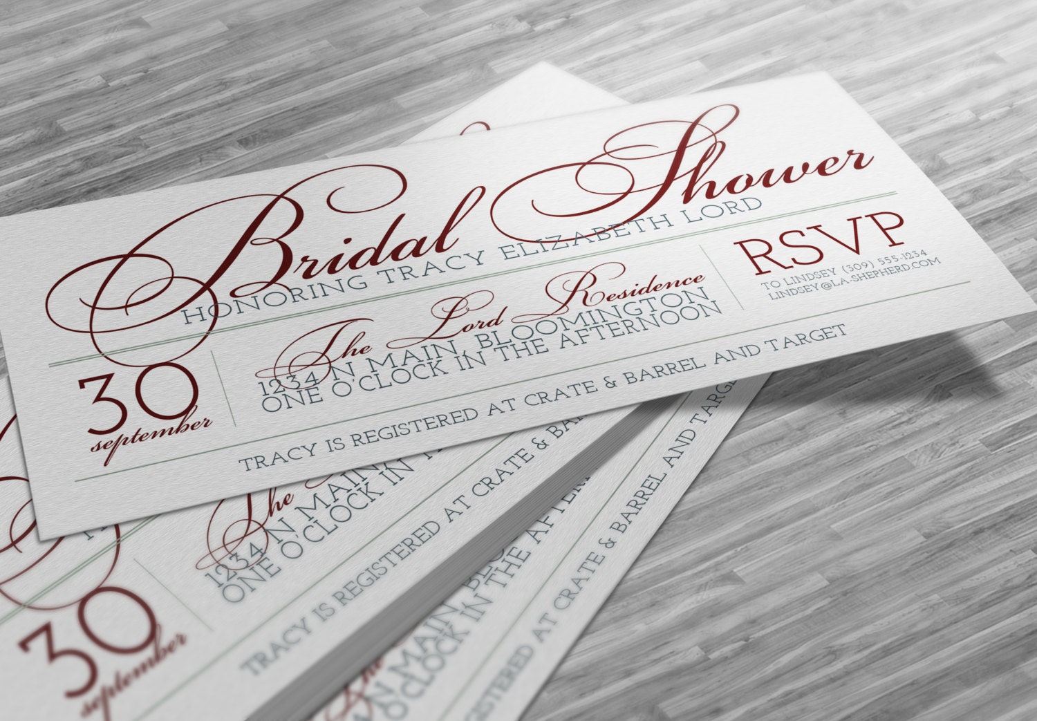 Script Bridal Shower Invitation - Custom Printable PDF