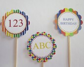 12 ABC 123 Cupcake Topper Picks Il_170x135