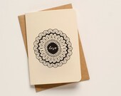 Love Flower Pattern Greeting Card