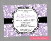 Printable Bridal Shower Invitation - Shower Themed Floral Invite - Colors and Text Customizable Il_170x135