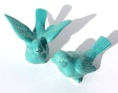 Wedding Lovebirds, Wedding Cake Topper - Something Blue, Ready to Ship