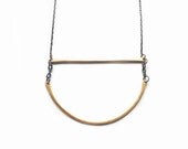 hammered bar and arch necklace