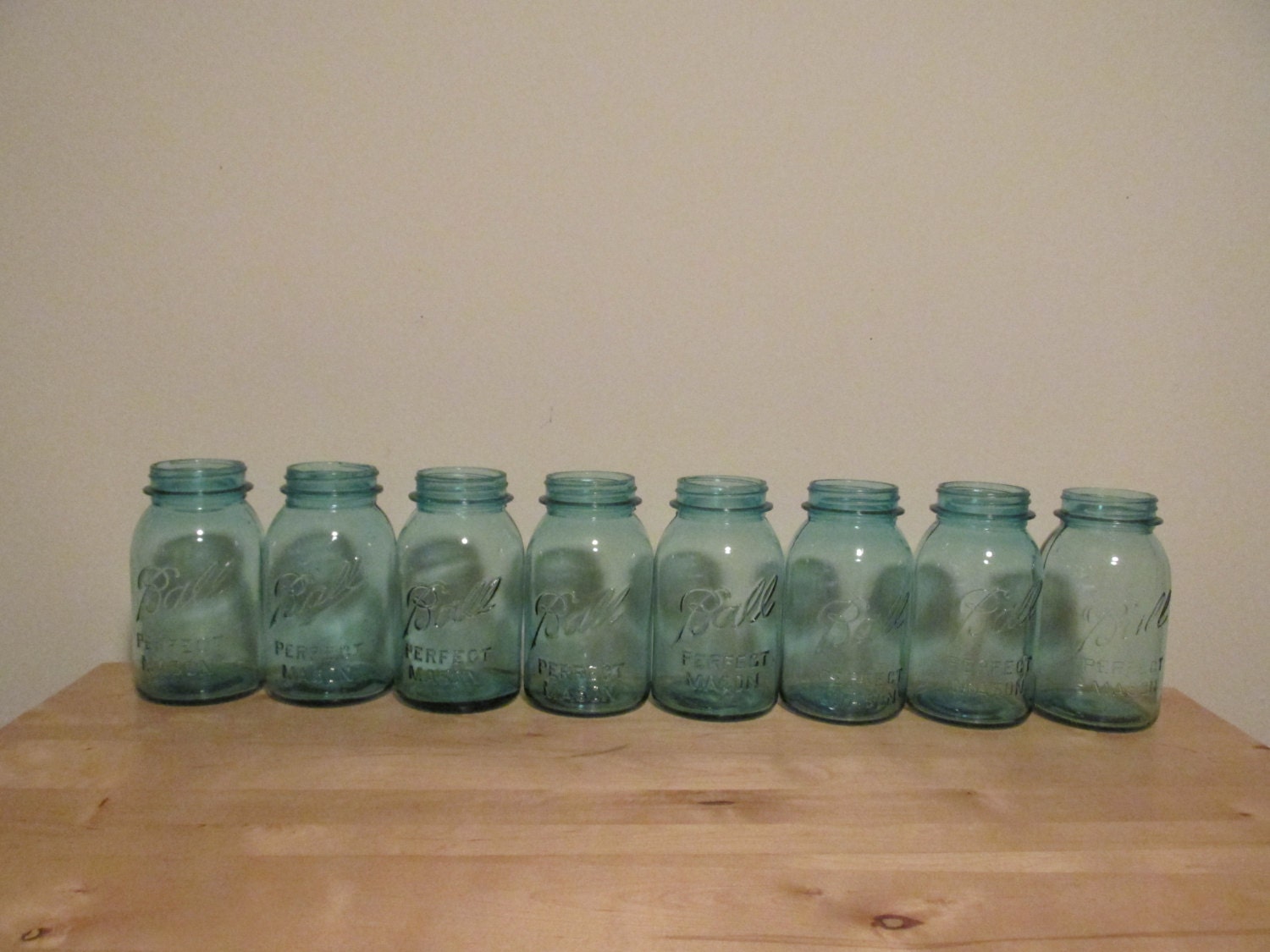 Set of 8 Quart Blue Ball Canning Jars